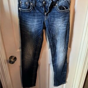Miss Me Dark Blue Straight Leg Jeans